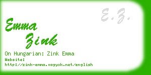 emma zink business card